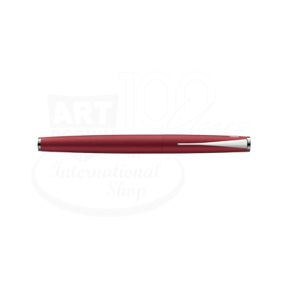 LAMY Studio Royal Red Medium Fountain Pen, L67RRMM, matte red aluminum body with silver clip and accents, sleek design