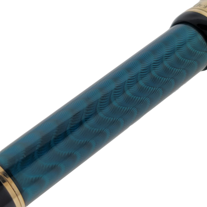 Preowned Michel Perchin MP5 Blue Mystic Sterling Silver Rollerball Pen, MP5BG1102