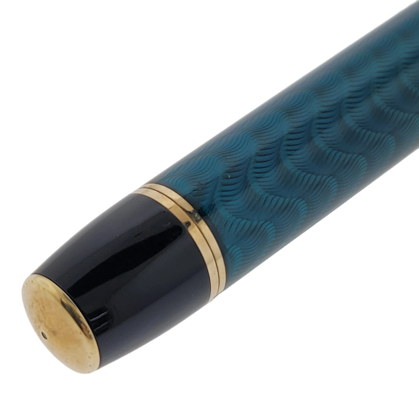 Preowned Michel Perchin MP5 Blue Mystic Sterling Silver Rollerball Pen, MP5BG1102