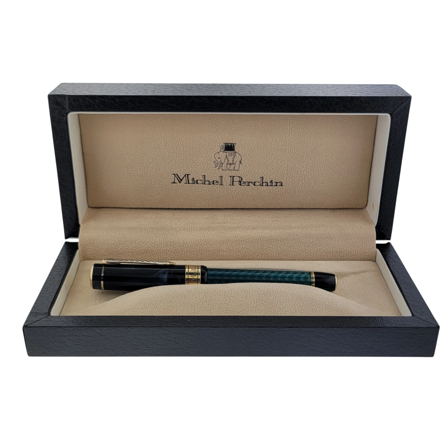 Preowned Michel Perchin MP5 Blue Mystic Sterling Silver Rollerball Pen, MP5BG1102