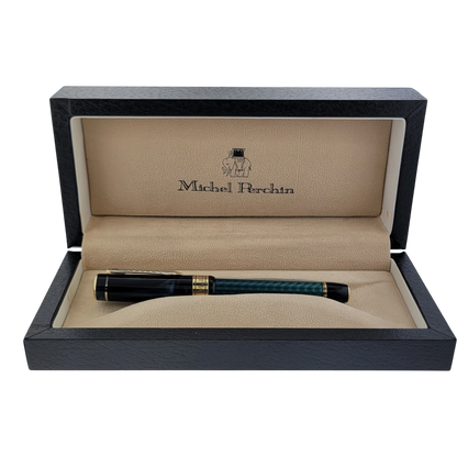 Preowned Michel Perchin MP5 Blue Mystic Sterling Silver Rollerball Pen, MP5BG1102