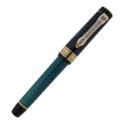 Preowned Michel Perchin MP5 Blue Mystic Sterling Silver Rollerball Pen, MP5BG1102