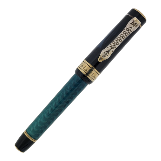 Preowned Michel Perchin MP5 Blue Mystic Sterling Silver Rollerball Pen, MP5BG1102