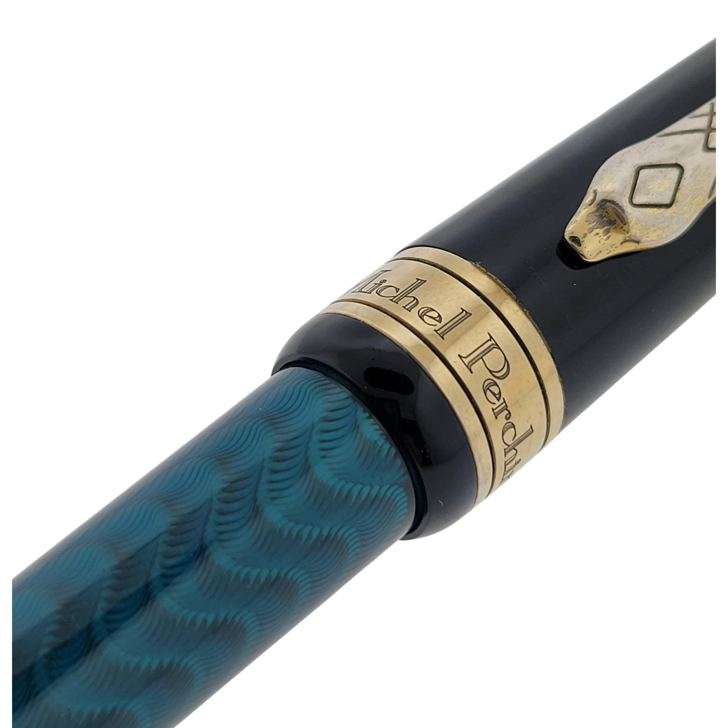 Preowned Michel Perchin MP5 Blue Mystic Sterling Silver Rollerball Pen, MP5BG1102