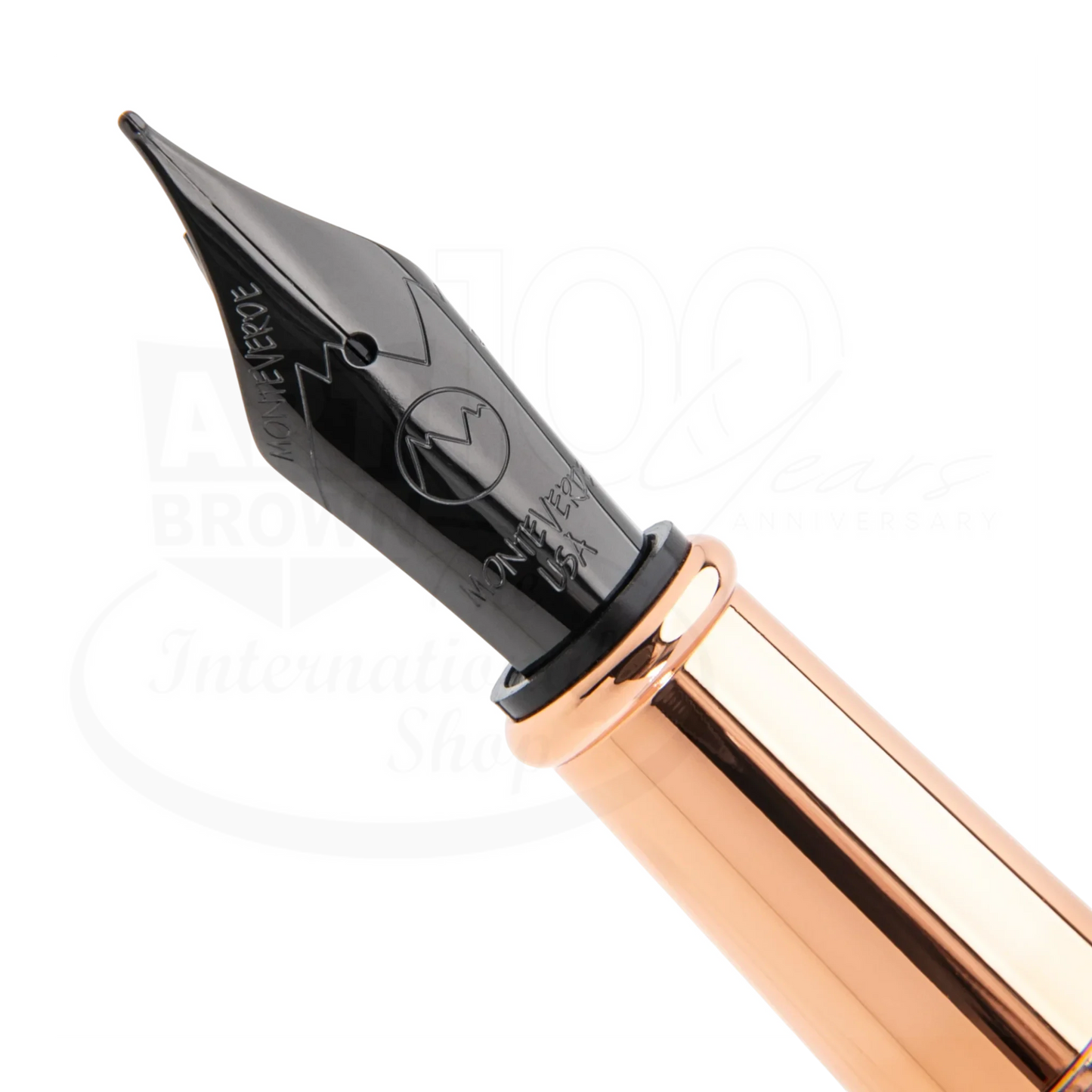 Monteverde Impressa Black with Rose Gold Finish Fountain Pen, MV29863
