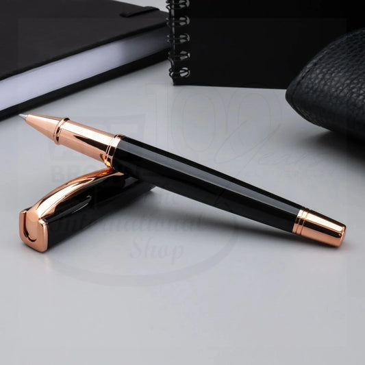 Monteverde Impressa Black with Rose Gold Finish Rollerball Pen, MV29866