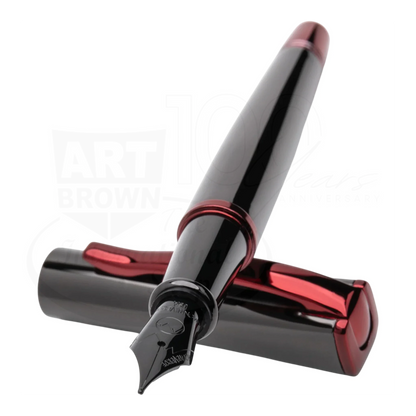 Monteverde Impressa Gunmetal with Red Finish Fountain Pen, MV29873