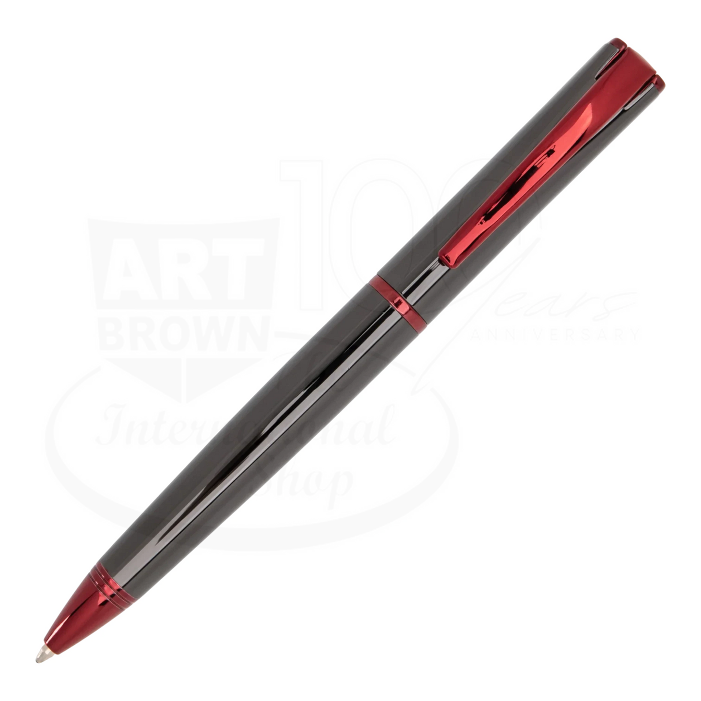 Monteverde Impressa Gunmetal with Red Finish Ballpoint Pen, MV29875