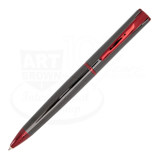 Monteverde Impressa Gunmetal with Red Finish Ballpoint Pen, MV29875