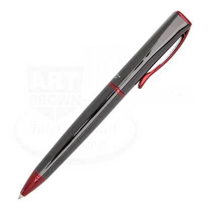 Monteverde Impressa Gunmetal with Red Finish Ballpoint Pen, MV29875