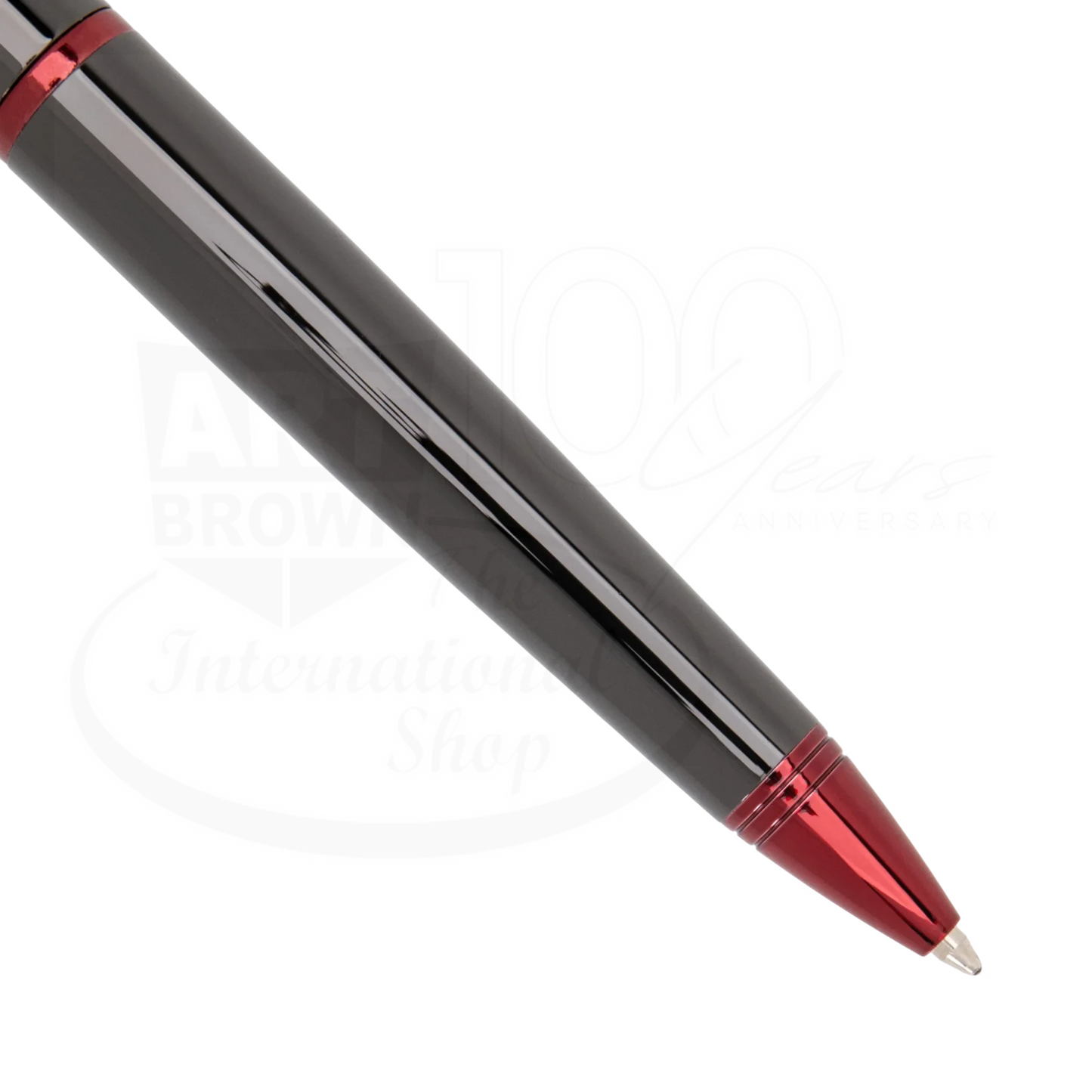 Monteverde Impressa Gunmetal with Red Finish Ballpoint Pen, MV29875