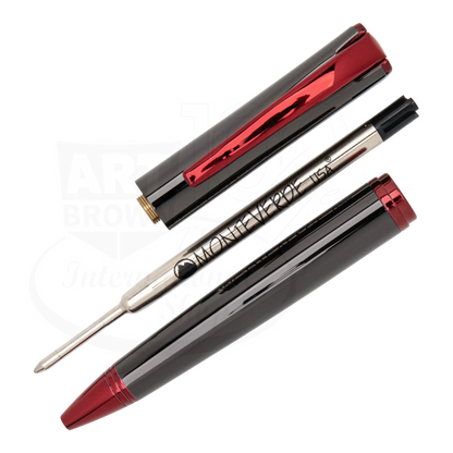Monteverde Impressa Gunmetal with Red Finish Ballpoint Pen, MV29875
