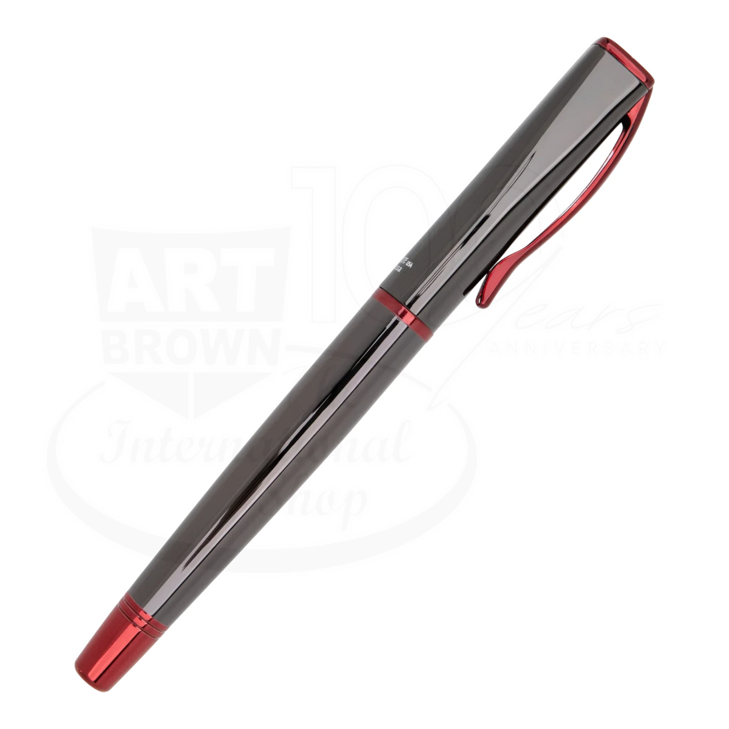 Monteverde Impressa Gunmetal with Red Finish Rollerball Pen, MV29876