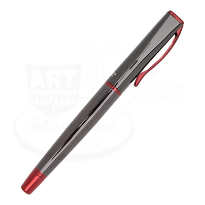 Monteverde Impressa Gunmetal with Red Finish Rollerball Pen, MV29876