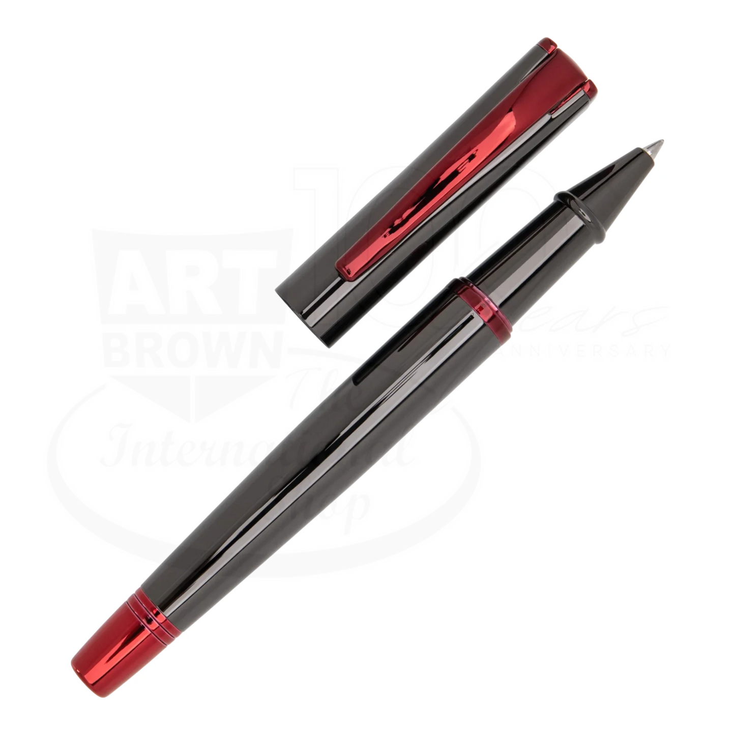 Monteverde Impressa Gunmetal with Red Finish Rollerball Pen, MV29876