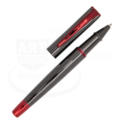 Monteverde Impressa Gunmetal with Red Finish Rollerball Pen, MV29876