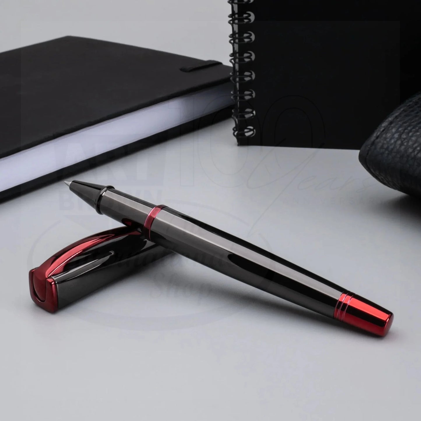 Monteverde Impressa Gunmetal with Red Finish Rollerball Pen, MV29876