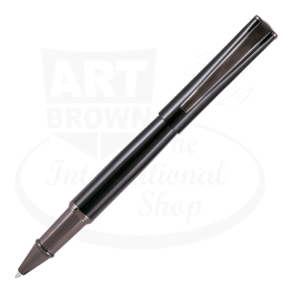 Monteverde Impressa rollerball pen in black with gunmetal finish