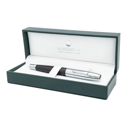 Monteverde Invincia Black & Chrome Rollerball Pen, MV40064