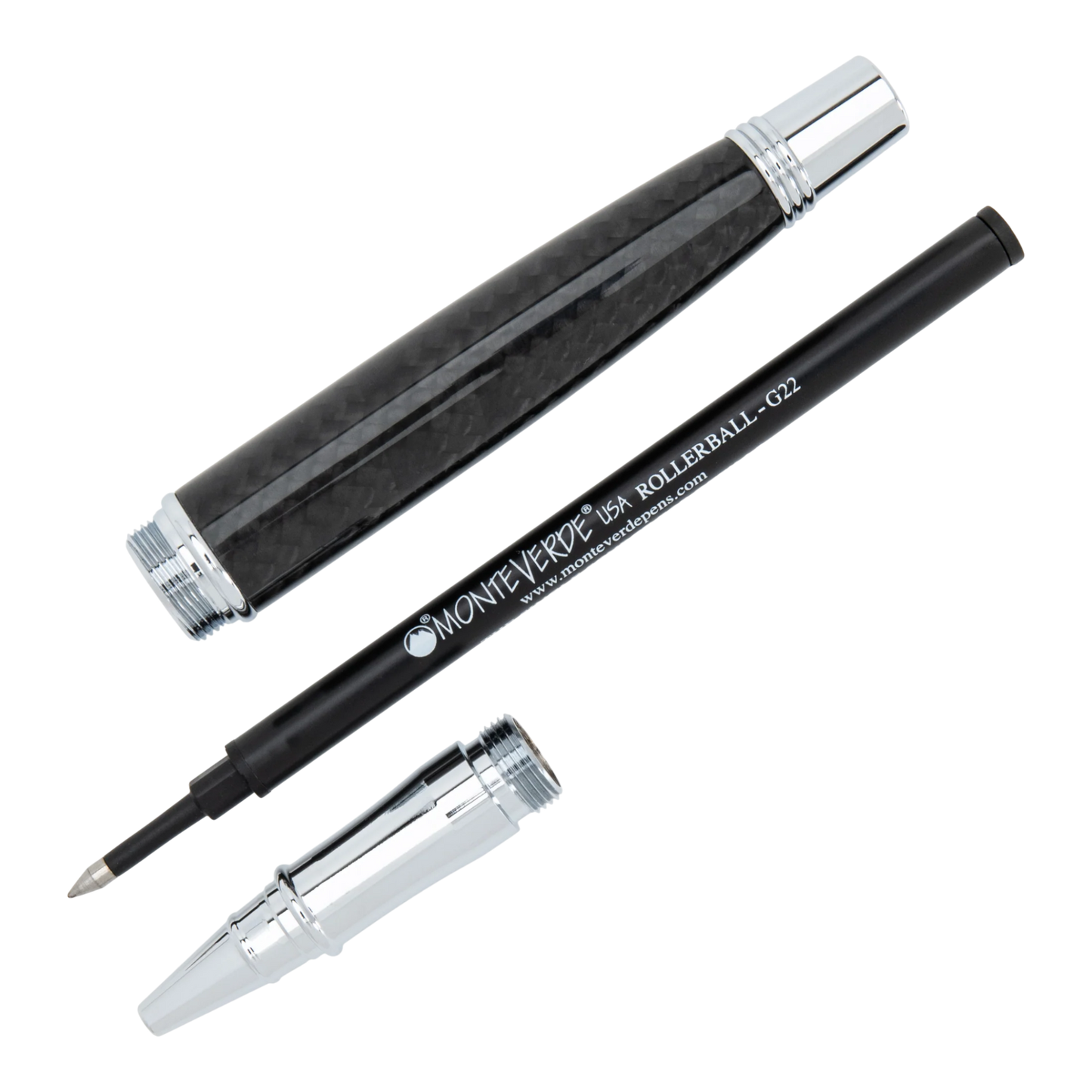 Monteverde Invincia Black & Chrome Rollerball Pen, MV40064