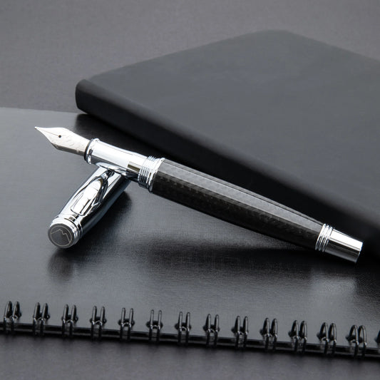 Monteverde Invincia Black & Chrome Fountian Pen, MV40065