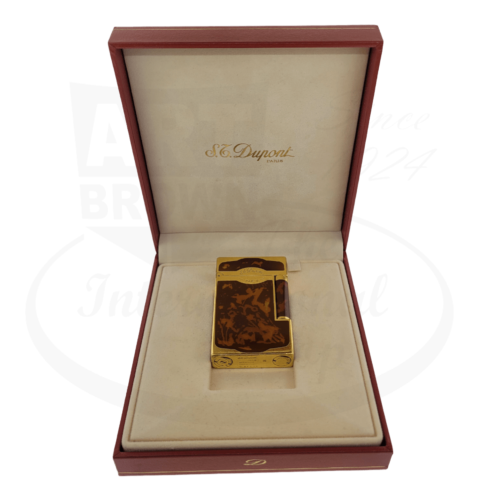 Refurbished S.T. Dupont Maduro, Tortoiseshell Lacquer and Gold, 016881