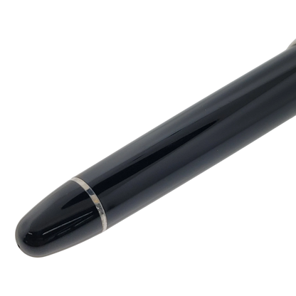 Michel Perchin Executive rollerball pen in sterling silver with yellow guilloche finish and black cap