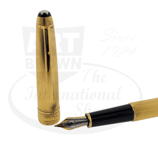Preowned Vintage Montblanc Meisterstuck 144 Barley Grain Vermeil Fountain Pen