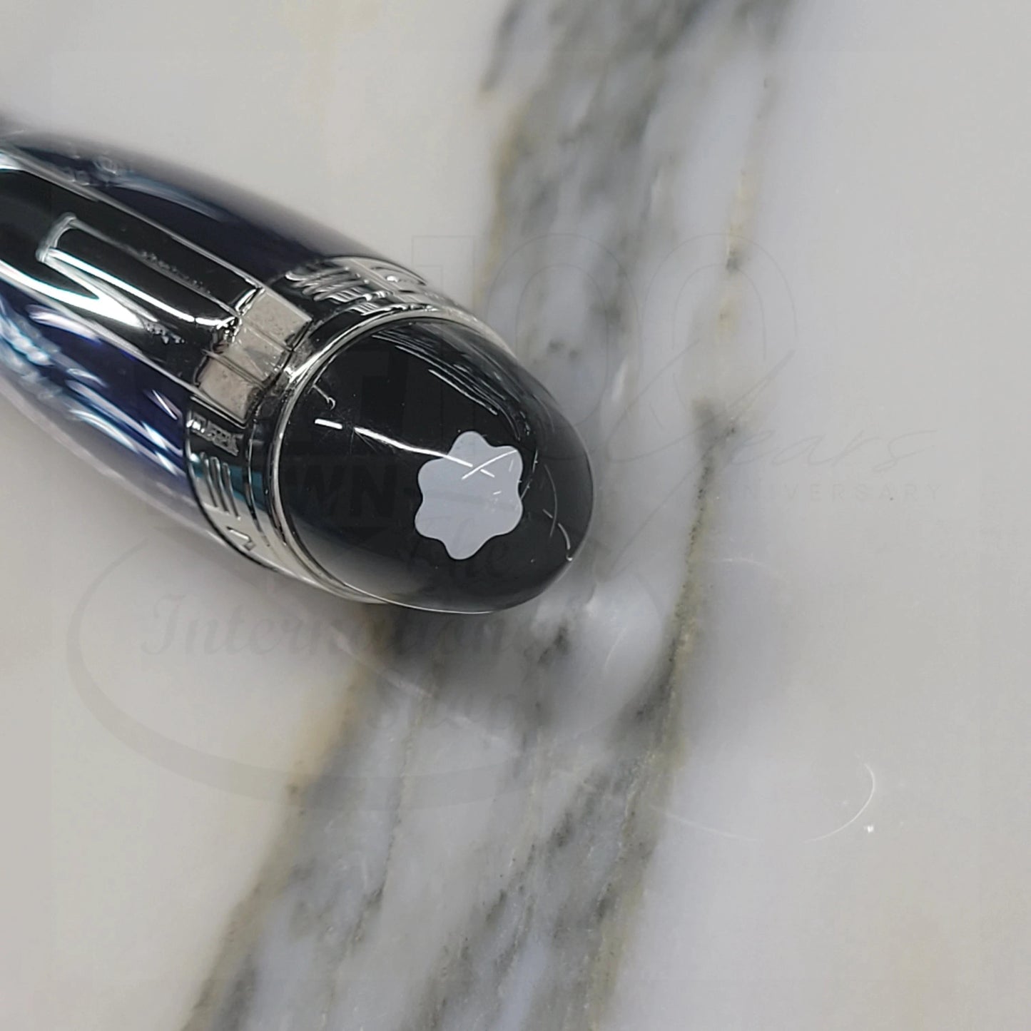 Preowned Montblanc Starwalker Blue Lacquer Rollerball Pen, Montblanc-32