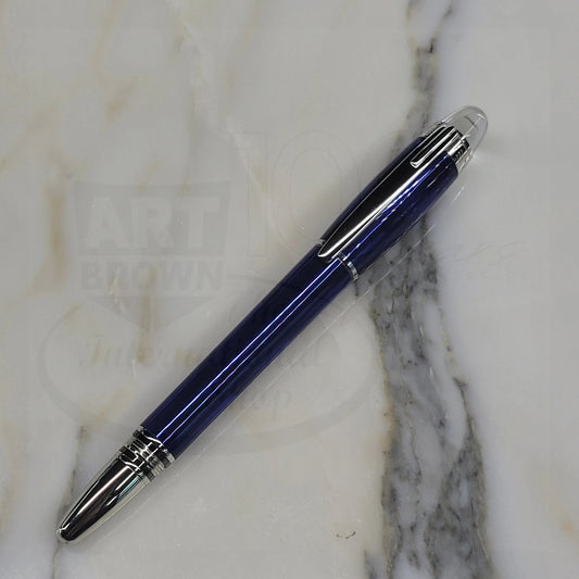 Preowned Montblanc Starwalker Blue Lacquer Rollerball Pen, Montblanc-32