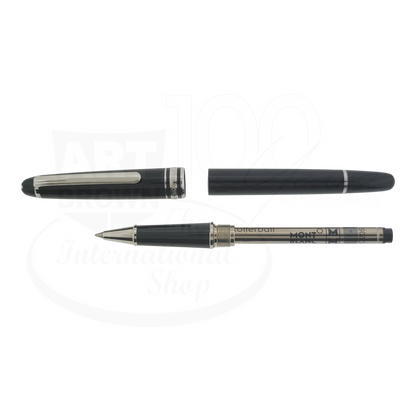 Preowned Montblanc Meisterstuck Pix Black & Platinum Rollerball Pen