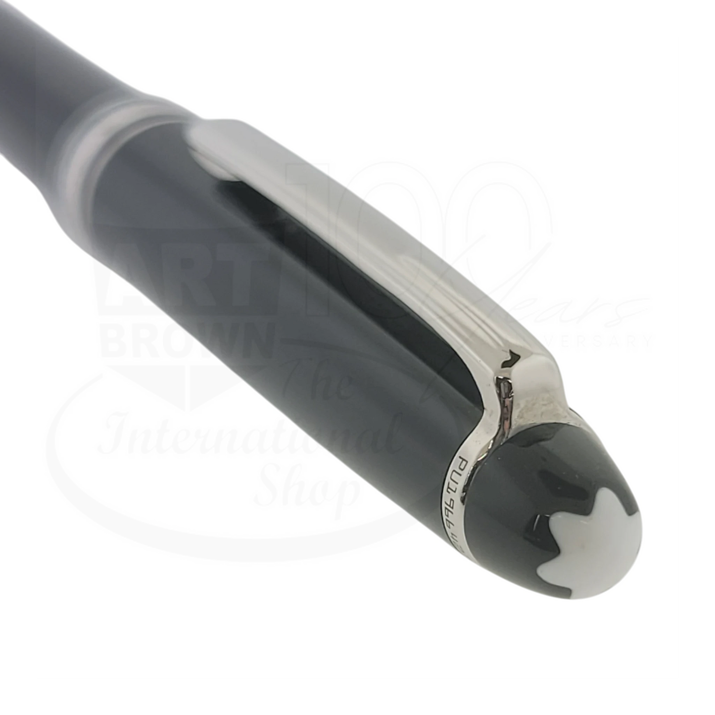 Preowned Montblanc Meisterstuck Pix Black & Platinum Rollerball Pen