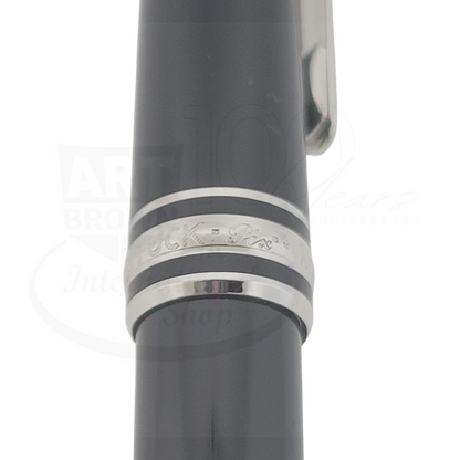 Preowned Montblanc Meisterstuck Pix Black & Platinum Rollerball Pen