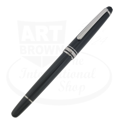 Montblanc Meisterstuck Pix rollerball pen black resin platinum fittings sleek cigar-shaped design
