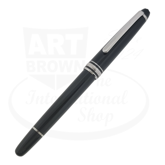 Montblanc Meisterstuck Pix rollerball pen black resin platinum fittings sleek cigar-shaped design