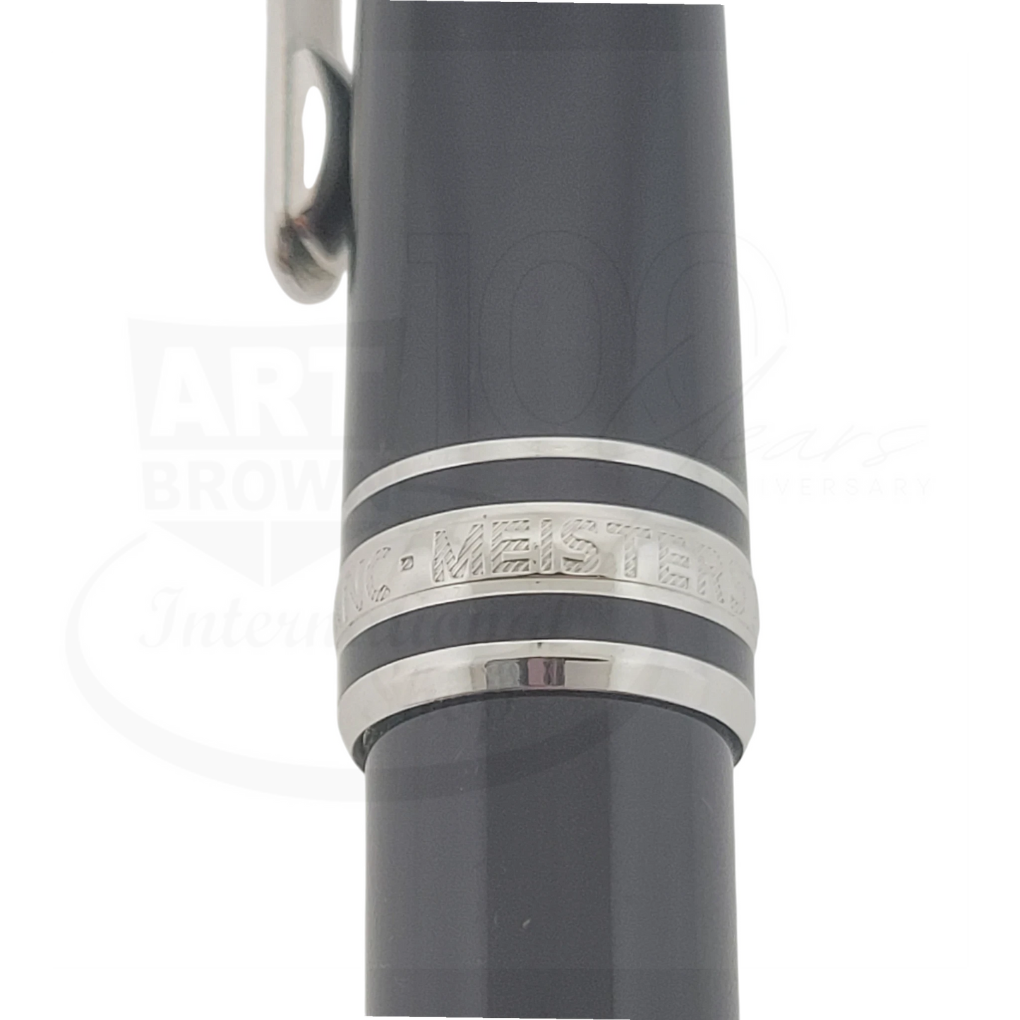 Preowned Montblanc Meisterstuck Pix Black & Platinum Rollerball Pen