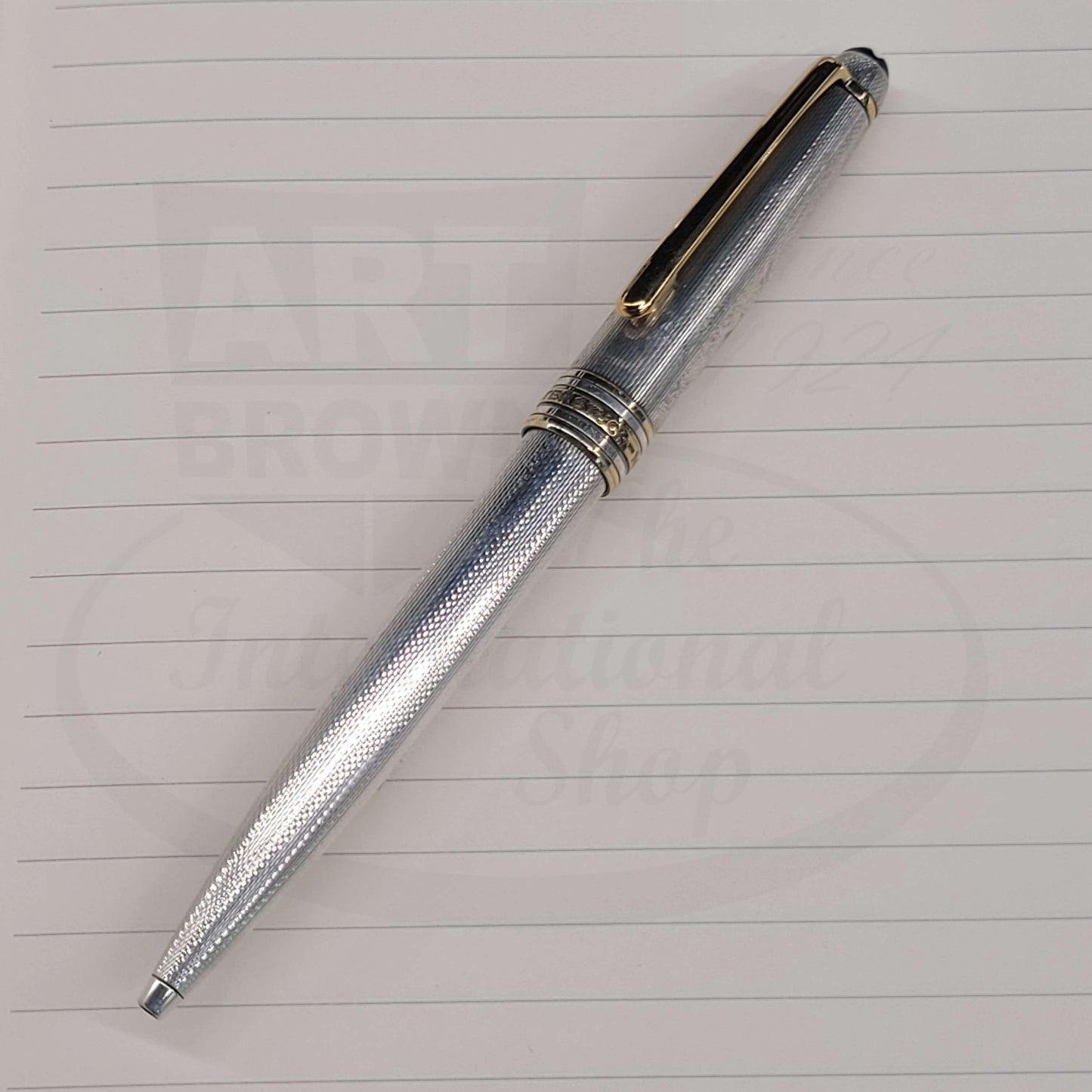 Preowned Montblanc Meisterstuck 164 Sterling Silver Barley Grain Ballpoint Pen, Montblanc-39