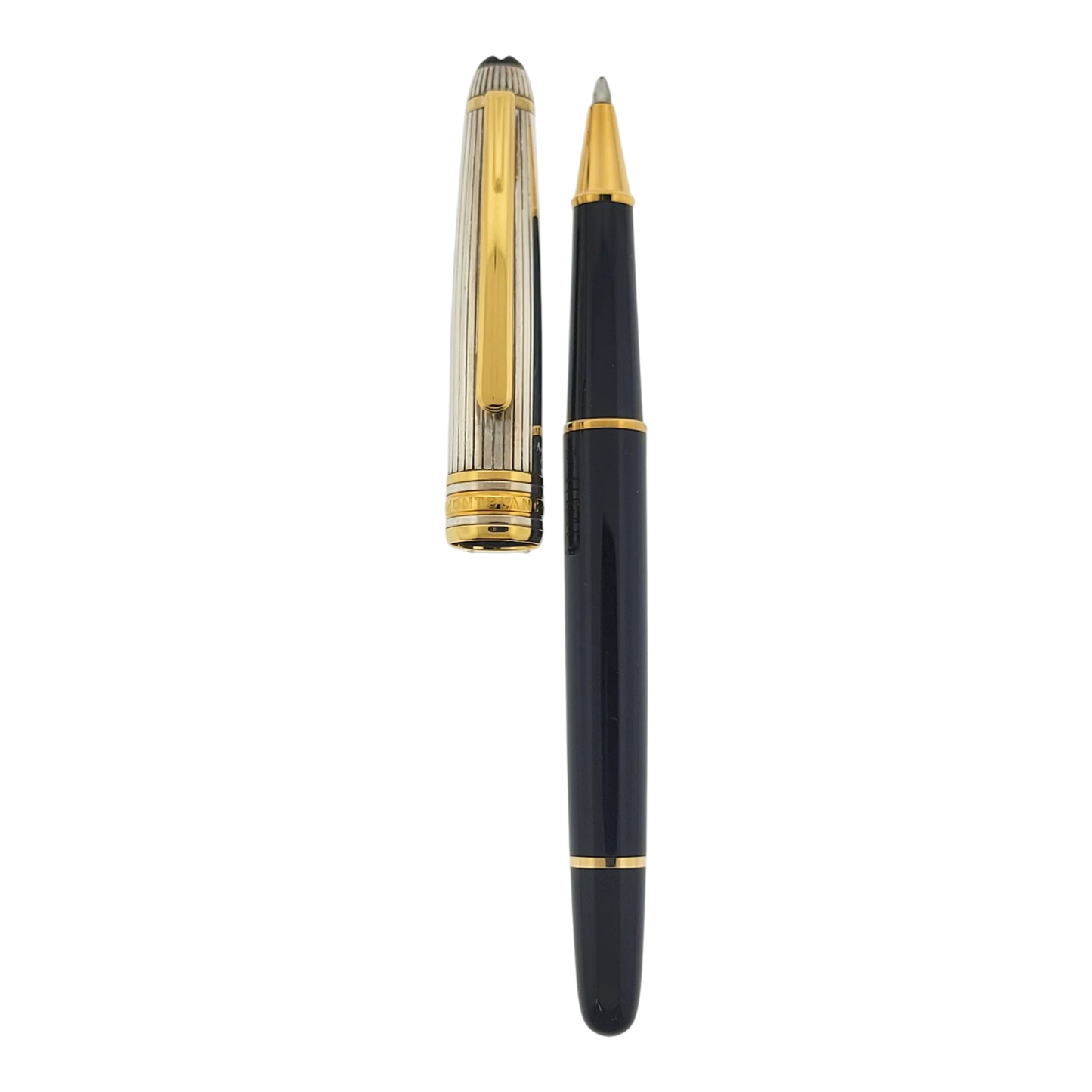 Preowned Montblanc Meisterstück Solitaire Doué Sterling Silver & Gold-Plated Rollerball Pen