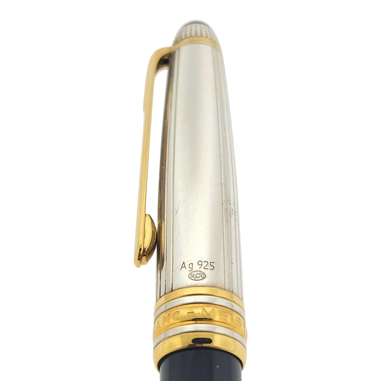 Preowned Montblanc Meisterstück Solitaire Doué Sterling Silver & Gold-Plated Rollerball Pen