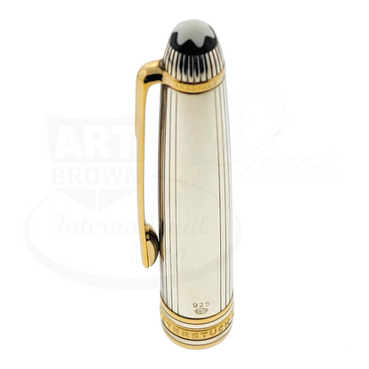 Preowned Montblanc Meisterstück Solitaire Doué Sterling Silver & Gold-Plated Fountain Pen