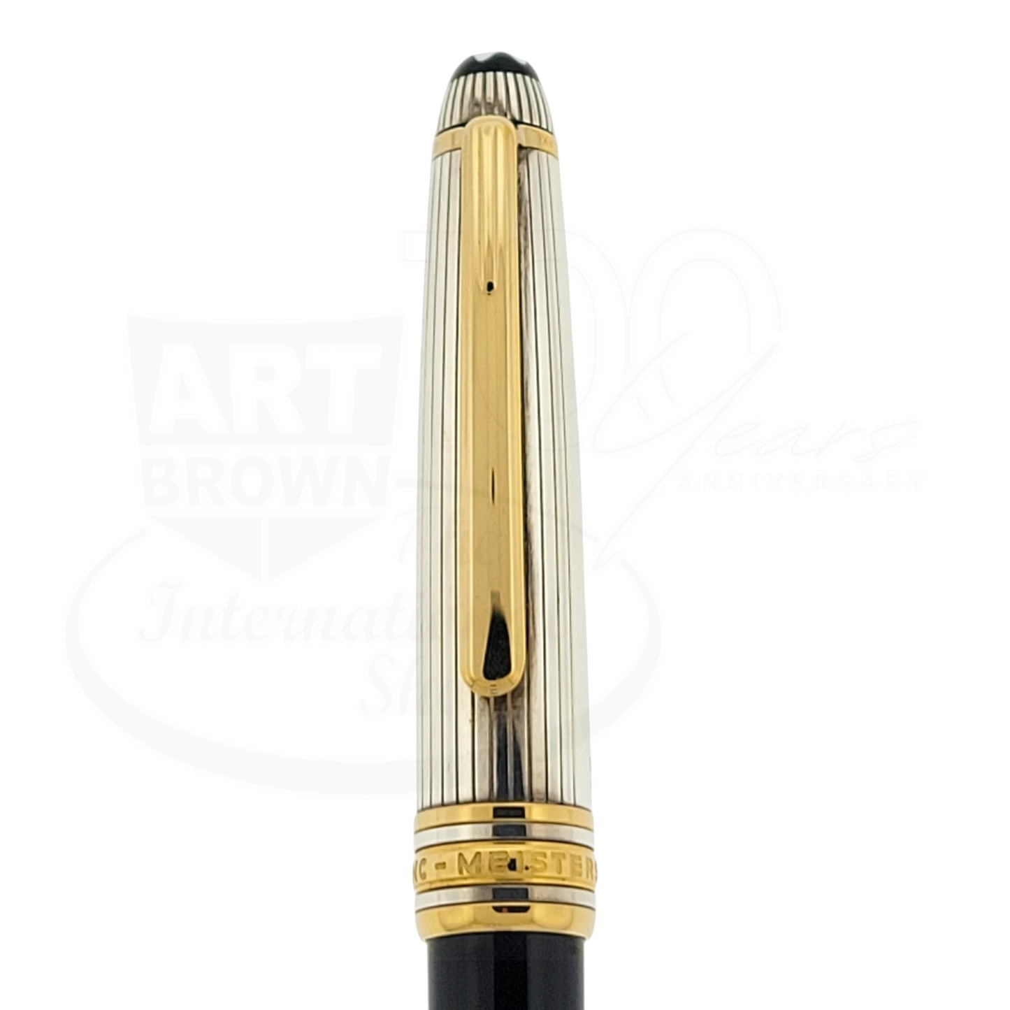 Preowned Montblanc Meisterstück Solitaire Doué Sterling Silver & Gold-Plated Fountain Pen