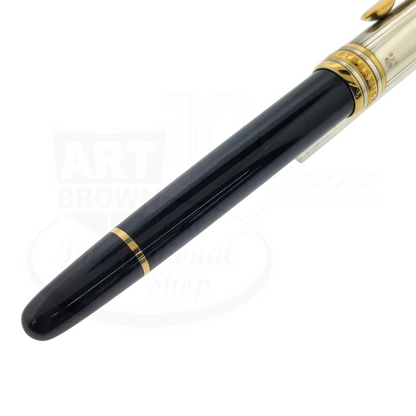 Preowned Montblanc Meisterstück Solitaire Doué Sterling Silver & Gold-Plated Fountain Pen