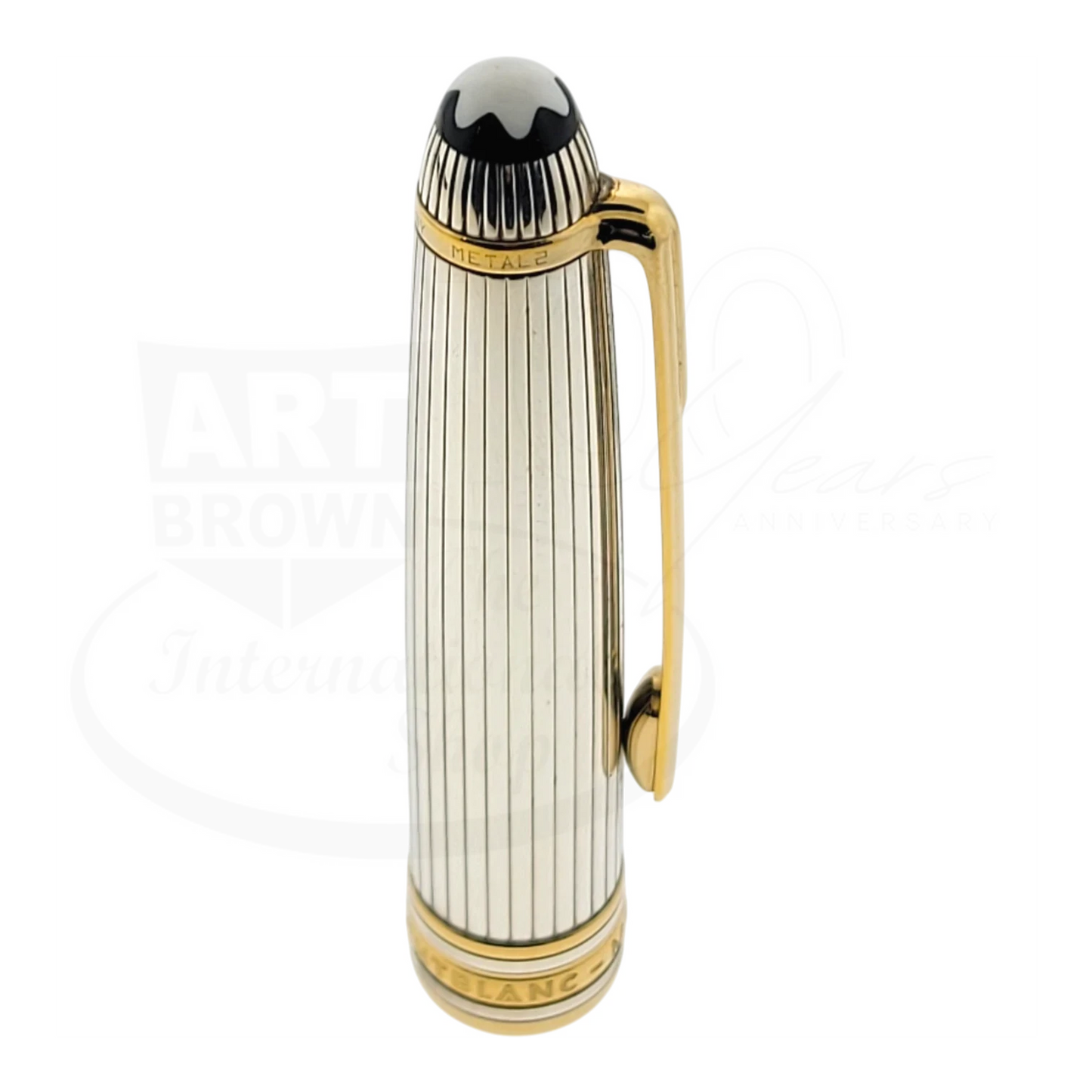 Preowned Montblanc Meisterstück Solitaire Doué Sterling Silver & Gold-Plated Fountain Pen