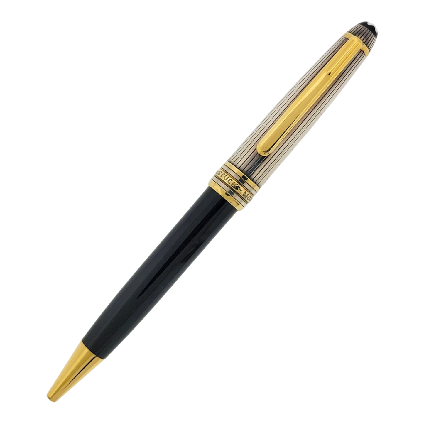Preowned Montblanc Meisterstück Solitaire Doué Sterling Silver & Gold-Plated Ballpoint Pen