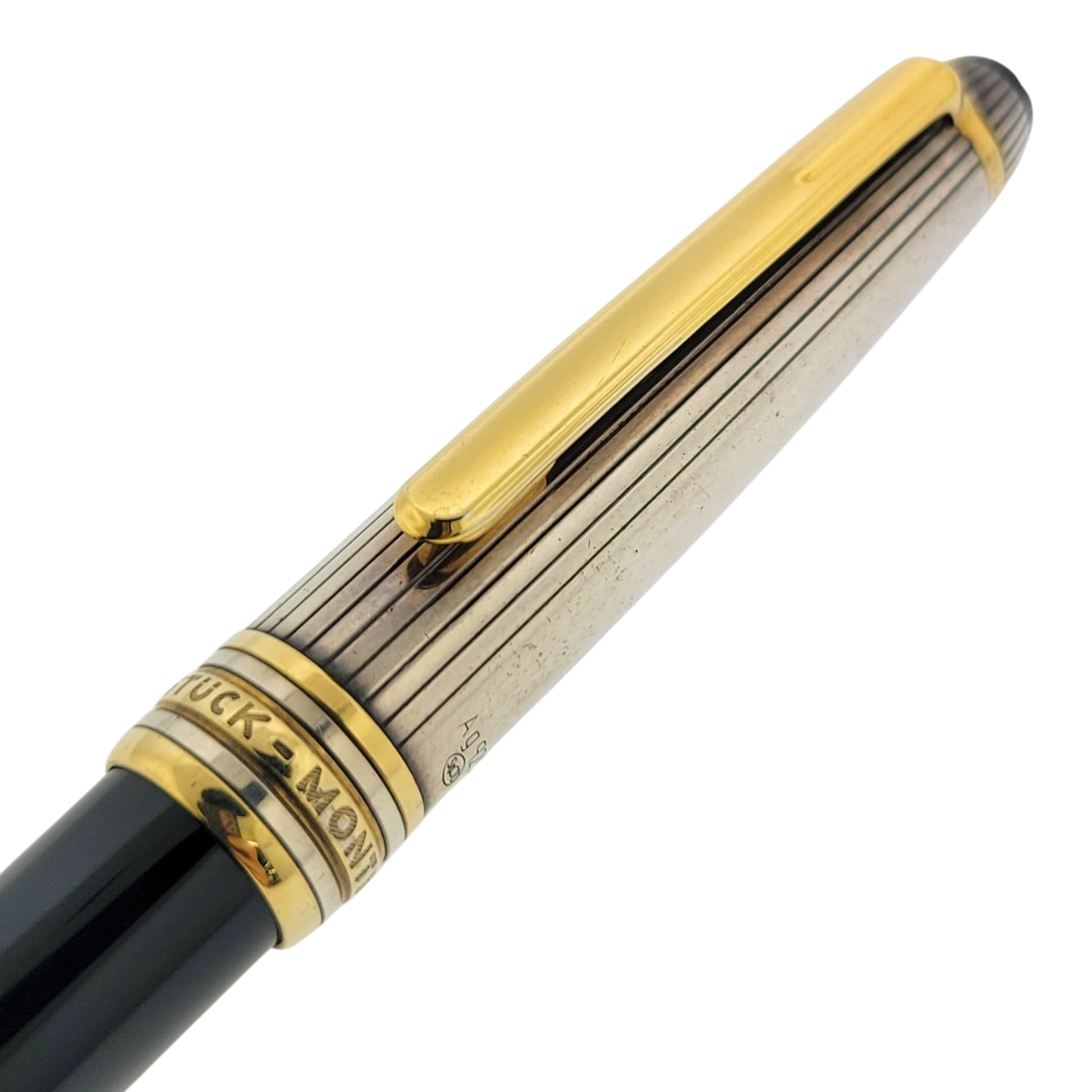 Preowned Montblanc Meisterstück Solitaire Doué Sterling Silver & Gold-Plated Ballpoint Pen