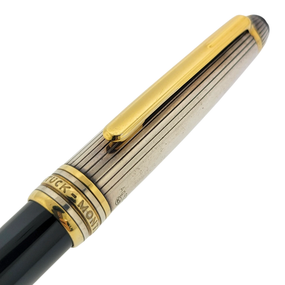 Preowned Montblanc Meisterstück Solitaire Doué Sterling Silver & Gold-Plated Ballpoint Pen