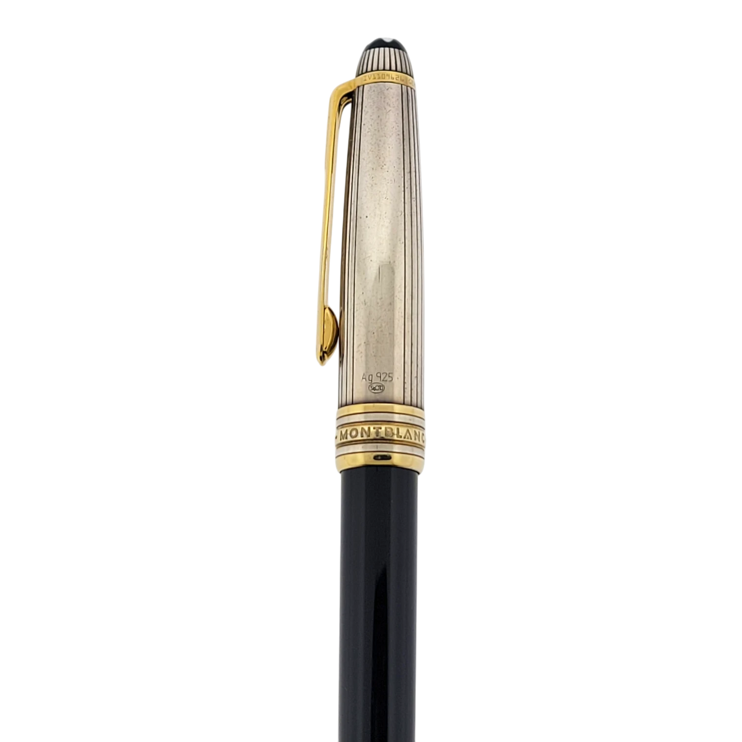 Preowned Montblanc Meisterstück Solitaire Doué Sterling Silver & Gold-Plated Ballpoint Pen