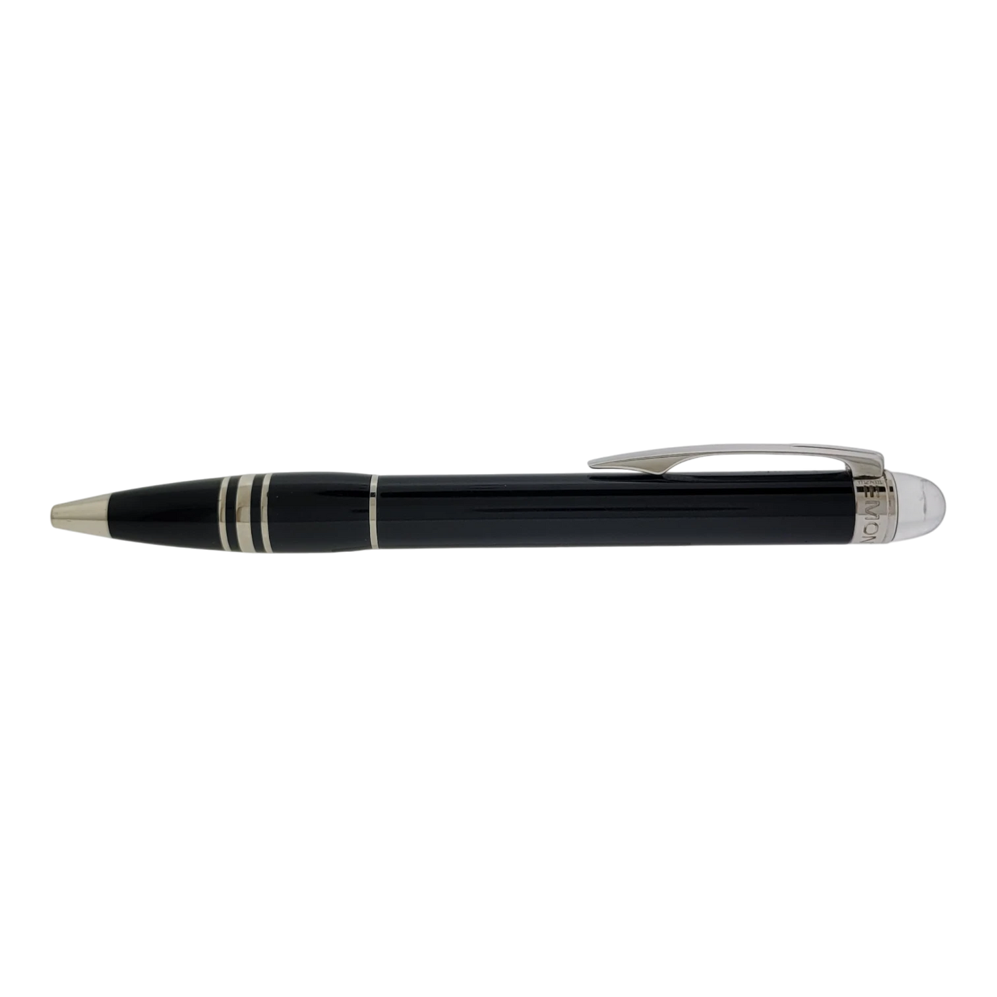 Preowned Montblanc Starwalker Black & Platinum Ballpoint Pen