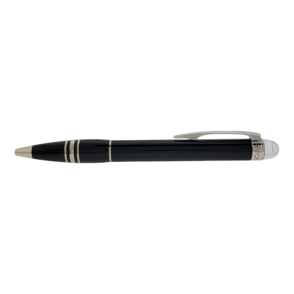 Preowned Montblanc Starwalker Black & Platinum Ballpoint Pen