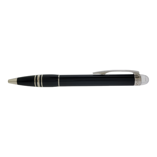 Preowned Montblanc Starwalker Black & Platinum Ballpoint Pen
